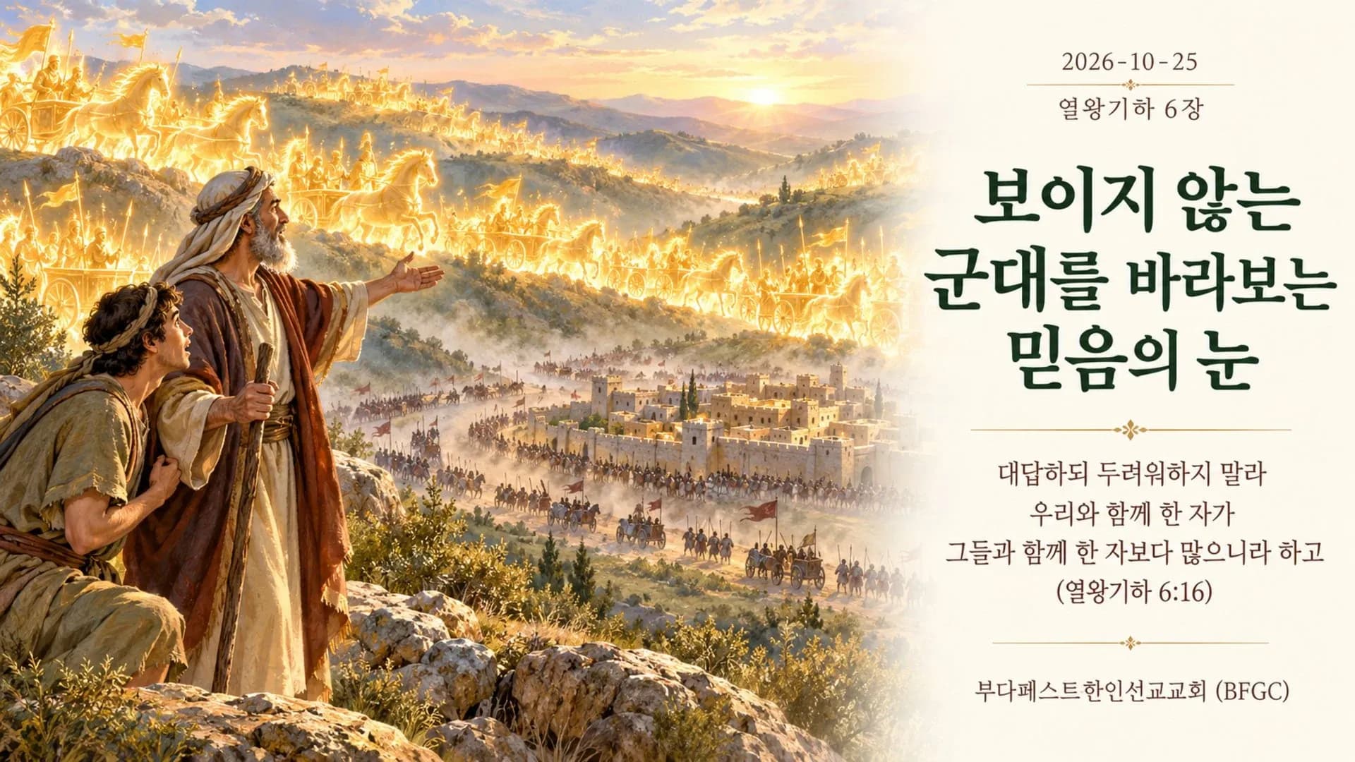 보이지 않는 군대를 바라보는 믿음의 눈